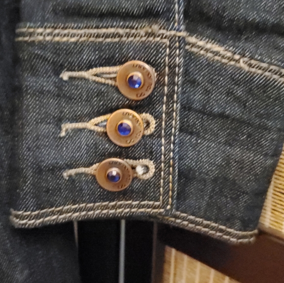 Junior's Denim Trench Coat - Picture 3 of 14